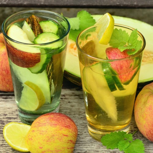 detox water by adding fruits and vegetables